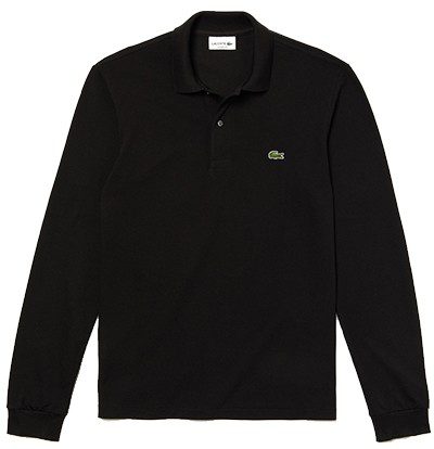 לקוסט-LACSOTE TSHIRT MEN POLO LONG - Black