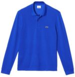 לקוסט-LACSOTE TSHIRT MEN POLO LONG - Blue