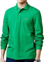 לקוסט-LACSOTE TSHIRT MEN POLO LONG - Jade Green