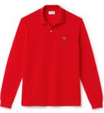 לקוסט-LACSOTE TSHIRT MEN POLO LONG - Torch Red