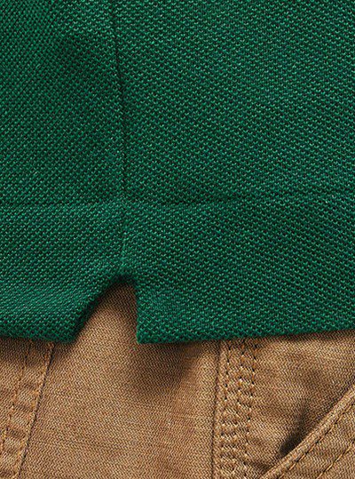 לקוסט-LACSOTE TSHIRT MEN'S POLO SHORT - Burnham Green