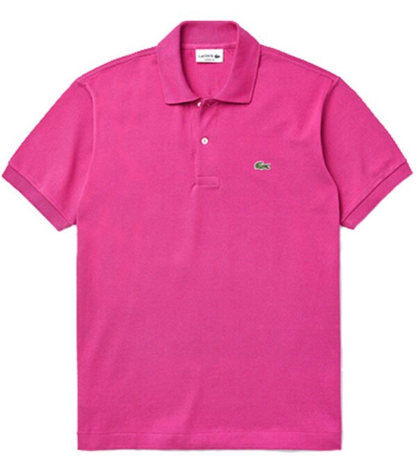 לקוסט-LACSOTE TSHIRT MEN'S POLO SHORT - Dark Pink
