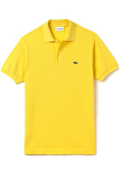 לקוסט-LACSOTE TSHIRT MEN'S POLO SHORT - Gorse