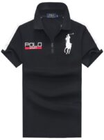 ראלף לורן-RALPH LAUREN POLO TSHIRT MEN'S SHORT DESGIN - Black