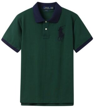 ראלף לורן-RALPH LAUREN POLO TSHIRT MEN'S SHORT DESGIN - Deep Fir