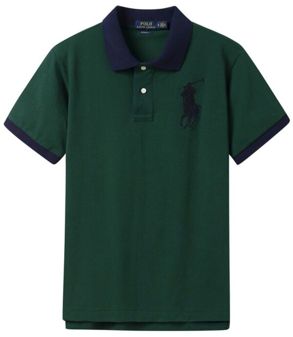 ראלף לורן-RALPH LAUREN POLO TSHIRT MEN'S SHORT DESGIN - Deep Fir